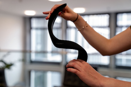 The SoundWear speaker twists every which way.