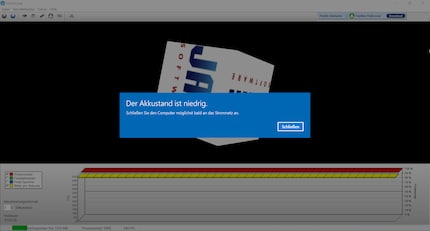 Windows displays an alert after one hour and five minutes. After one hour and twelve minutes, the computer shuts down.