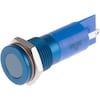 Rs Pro 14mm flush anodised LED, blue 12Vdc