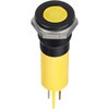 Rs Pro 12mm flush black chrome LED, yellow 220V