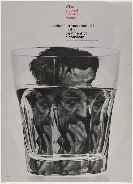 Librium poster, 1963, Rolf Harder, on display at the Museum of Modern Art, New York