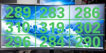 The monitor is relatively homogeneously illuminated.