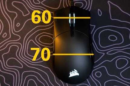 Dimensioni del Sabre RGB Pro in millimetri.