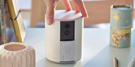 Il One+ è una sirena, un rilevatore di movimento e una telecamera tutto in uno. Immagine: superhome.com.cy