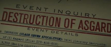 The destruction of Asgard, documented in a TVA file.