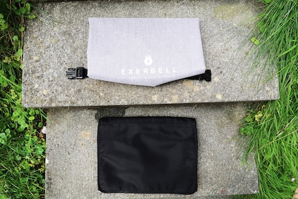 Fit in any piece of luggage: an Exerbell and your toilet bag.