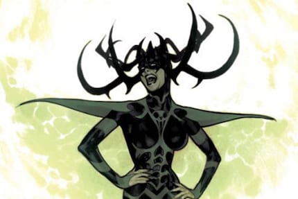 In the movie «Thor: Ragnarok», Hela looks almost exactly like she does in the comics. Except in the comics, she’s not Odin’s daughter.