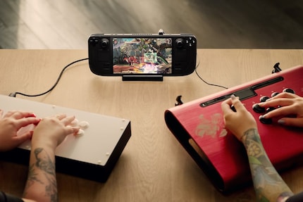 Any controller can be connected to the Steam Dock.