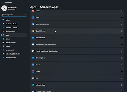 Il menu delle impostazioni delle app standard in Windows 11 consiste in una vista con tutte le app invece delle solite aree.