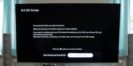 Al primo avvio, il nuovo SSD deve essere formattato.
