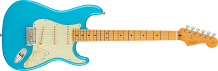 Una Stratocaster nel colore Miami Blue.