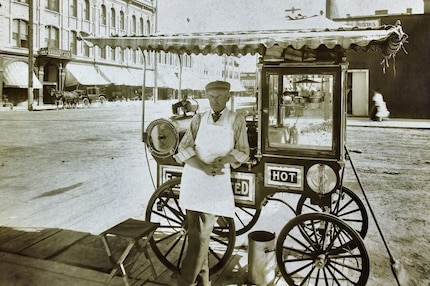 La macchina dei pop-corn mobile.