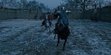 La regia di Ridley Scott del duello finale è incredibilmente avvincente.