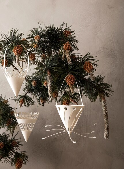 Le decorazioni in filigrana di carta sono adatte a ogni stagione. Immagine: Ferm Living