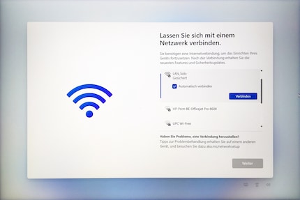 Se non ti connetti a una rete Wi-Fi, la configurazione iniziale non procederà.