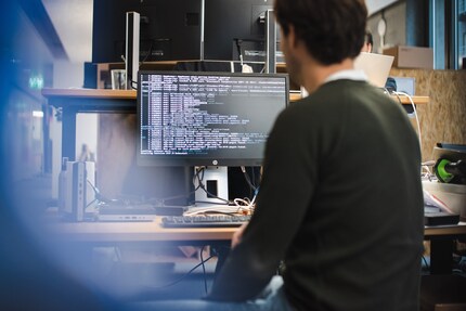Lines of code. This is what it looks like when you start up a mini computer.