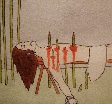 È più o meno così che bisogna immaginarsi la tortura con il bambù.