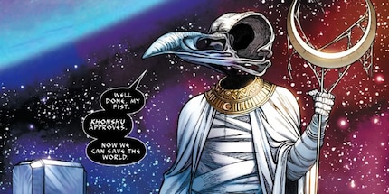 Khonshu, il dio egizio della luna, è colui che dà a Moon Knight le sue abilità.
