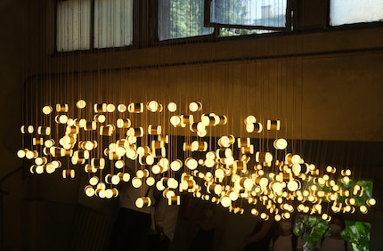 ...and what can be made out of it: lights that seem to float.