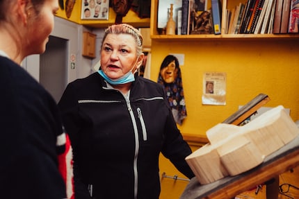 Romy si trova bene con i colleghi anche se è l’unica donna.