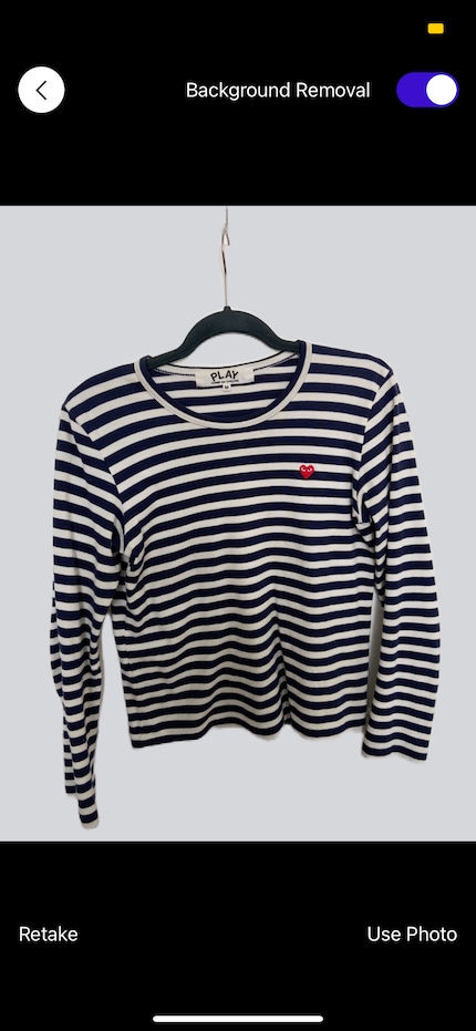 ...and the SYW app makes the background disappear. Images: Screenshots Save your Wardrobe