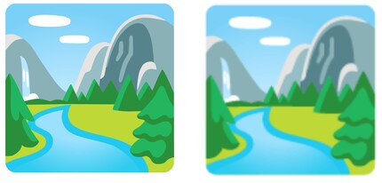 COLRv1 (links) vs. Bitmoji.