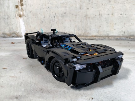 The Batmobile looks nothing like it does in the movie.