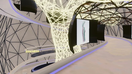 The exhibition takes place in the virtual realm of the Selfridges department store chain.