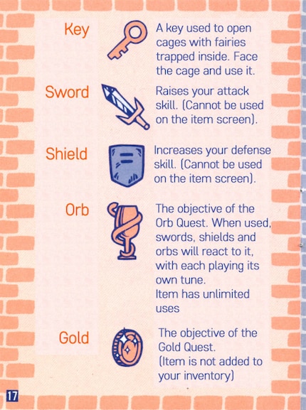 Immagini: manuale di Cave Noire, Konami