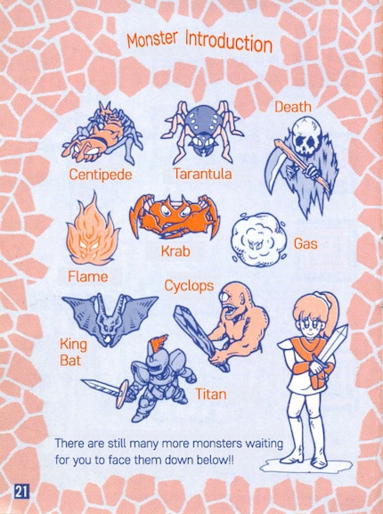 Immagine: manuale di Cave Noire, Konami