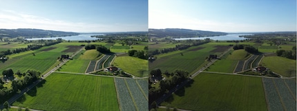 DJI, sinistra normale, destra ad alta risoluzione