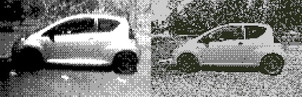 A sinistra l'originale Nintendo, a destra l'imitazione della fotocamera dell'iPhone.