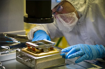 Lo strumento di misura della NIRCam è costituito da quattro sensori, ciascuno con una risoluzione di circa 4 megapixel.