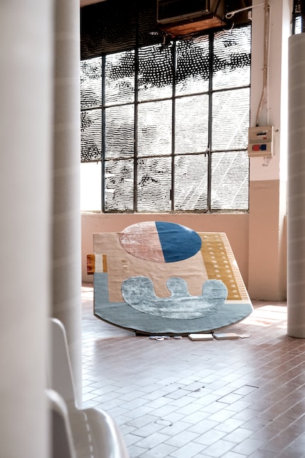 The «Nostos» collection consists of individual pieces like this one, which are a mixture of symmetrical and irregular shapes.