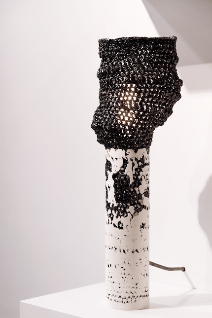 «Lamp, 2021» (50 cm × 8 cm) by Studio Gilles Werbrouck and Hugues Loinard Studio.