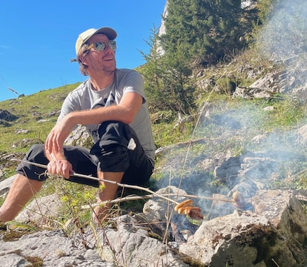 Per me il barbecue fa parte dell'escursionismo. Per fortuna, almeno il giorno prima ha funzionato.