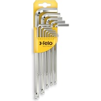 Felo Hexagon socket wrench set with ball head long, 13 pieces on clip