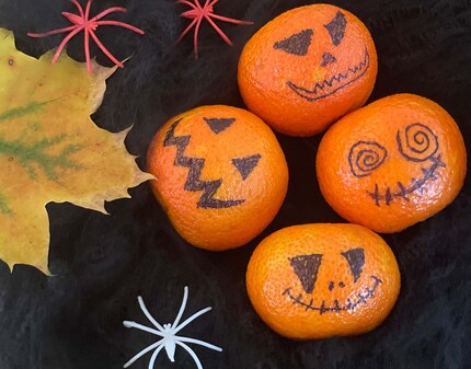 Per i più pigri: mini «zucche» con le clementine.