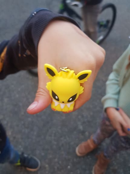Il mio cuore di distributore di paghetta sanguina: 8 franchi per questo ciondolo Pokemon.
