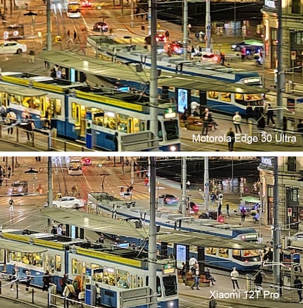 Con lo Xiaomi 12T Pro, è possibile vedere la direzione di corsa dei tram.