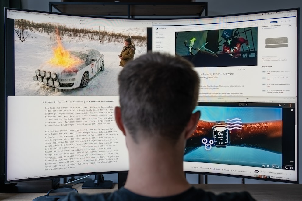 Sull'Ark ho molto spazio per il multitasking, ma non voglio sentirmi costantemente circondato da un display quando lavoro.