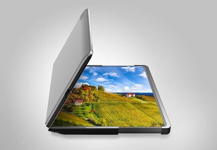 Samsung's concept display is first folded and then stretched.