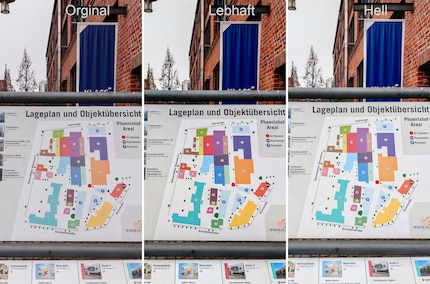 Le tre modalità di colore del Mate 50 Pro a confronto.