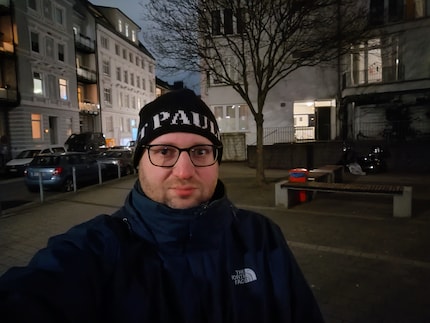 Selfie in modalità notturna.