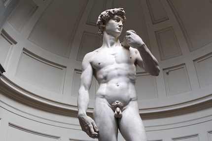 L'epitome della scultura rinascimentale, ispirata alla presunta arte dell'antichità, che anche Hitler avrebbe voluto avere nella sua collezione: il David di Michelangelo.