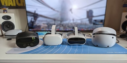 From left to right: Quest Pro, Quest 2, Pico 4 and the PS VR2.