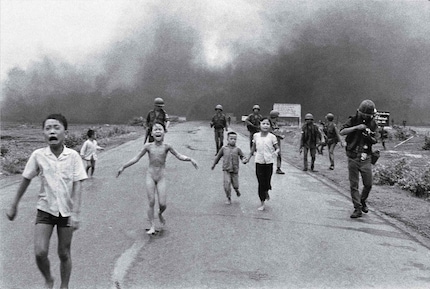 Even the framing of an image can alter what it’s trying to say. Napalm Girl by Nick Ut is an iconic war image. However, many publications cut out the soldier fiddling with his camera on the right-hand side because he looked too apathetic.