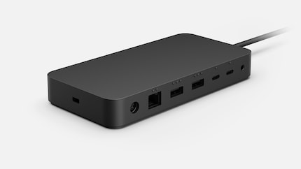 The back of the new Microsoft docking station.