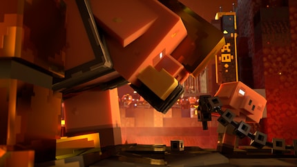 Story mode has you mowing through these hellpigs. Oink, oink.