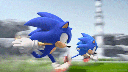 Running away: Sega’s cult hedgehog Sonic.